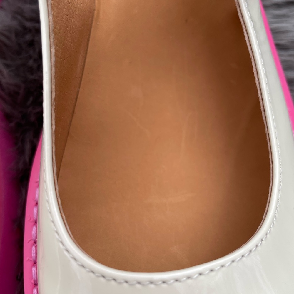 New Marc Nolan Luna Cream/Pink Leather Mary Jane Lug Slingbacks Size 5 - Picture 13 of 15